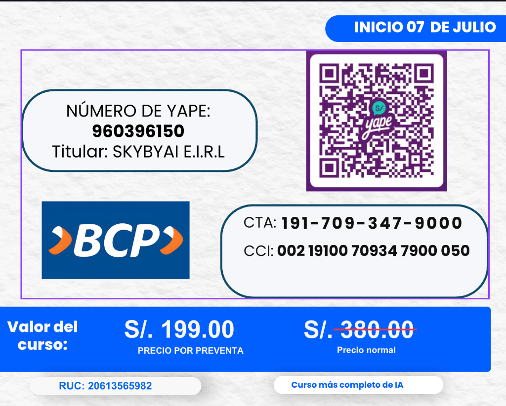 Información de Pago Completa